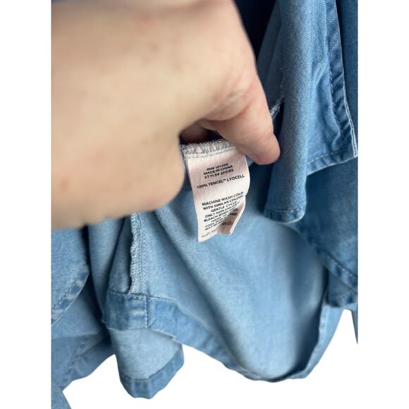 Soft Surroundings Chambray Open Front Shirt / Jacket – Size M - Picture 6 of 11